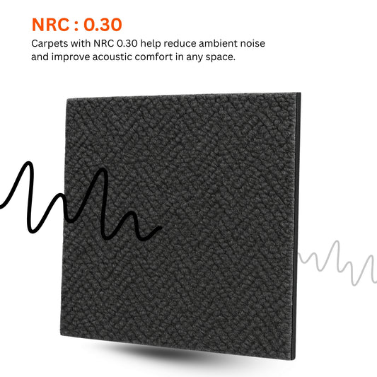 Acoustic Carpet Tiles | 50x50 cm | Dark Grey | 64 Sq Ft