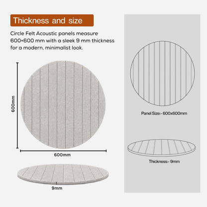 Circle PET Acoustic Panel | 2x2 feet | Pumice