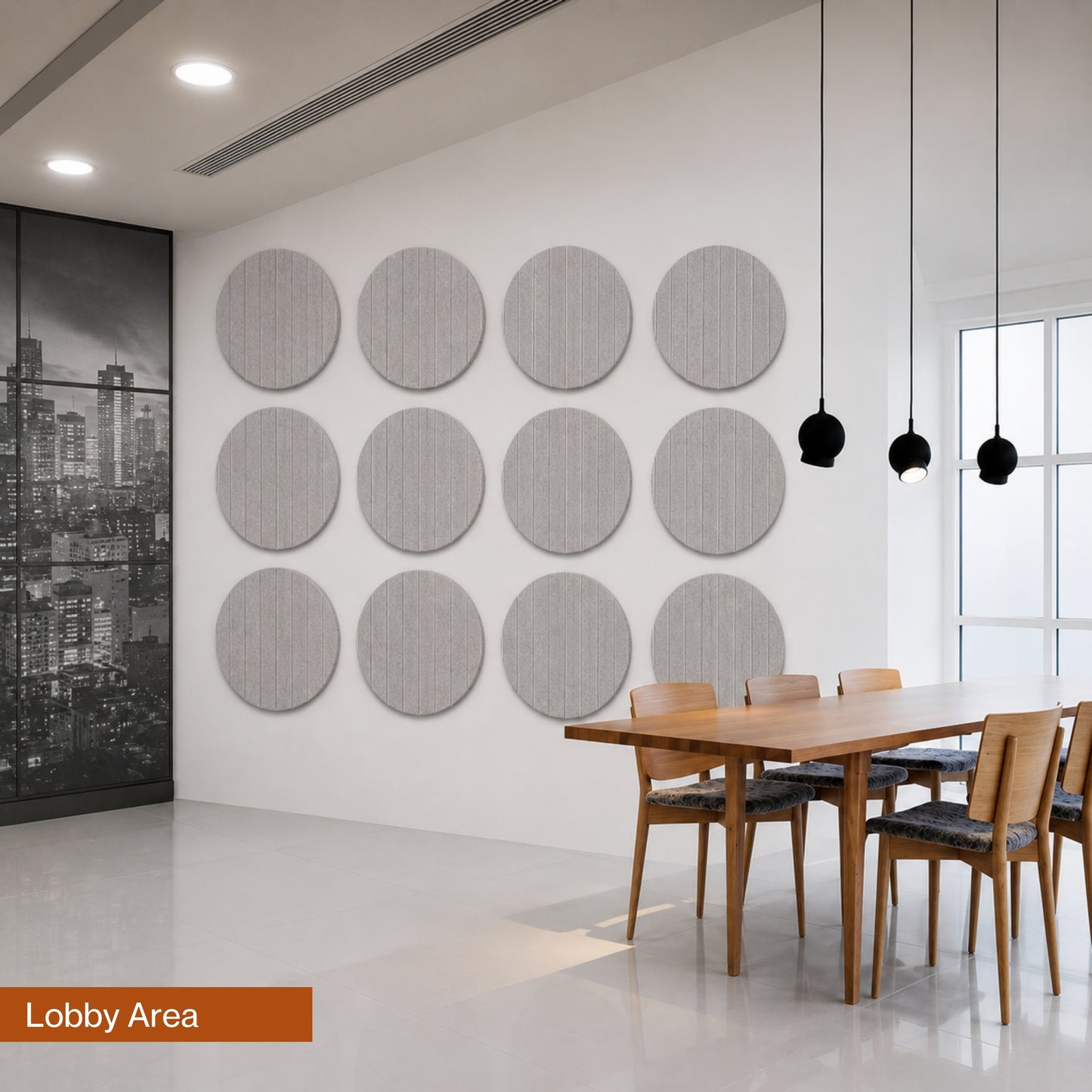 Circle PET Acoustic Panel | 2x2 feet | Pumice