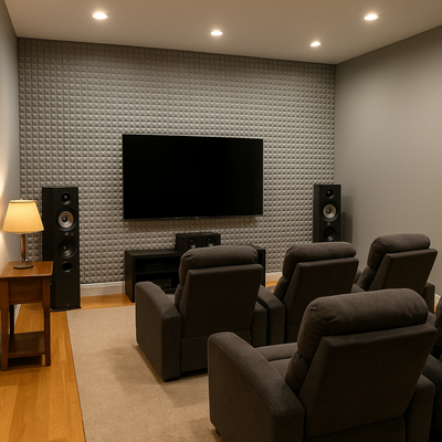 Pyramid  Acoustic Foam Panel 2" | 1 X 1 Feet | Stone White