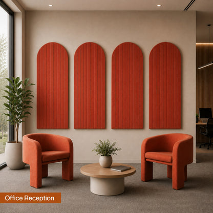Arch PET Acoustic Panel | 4x2 feet | Rust
