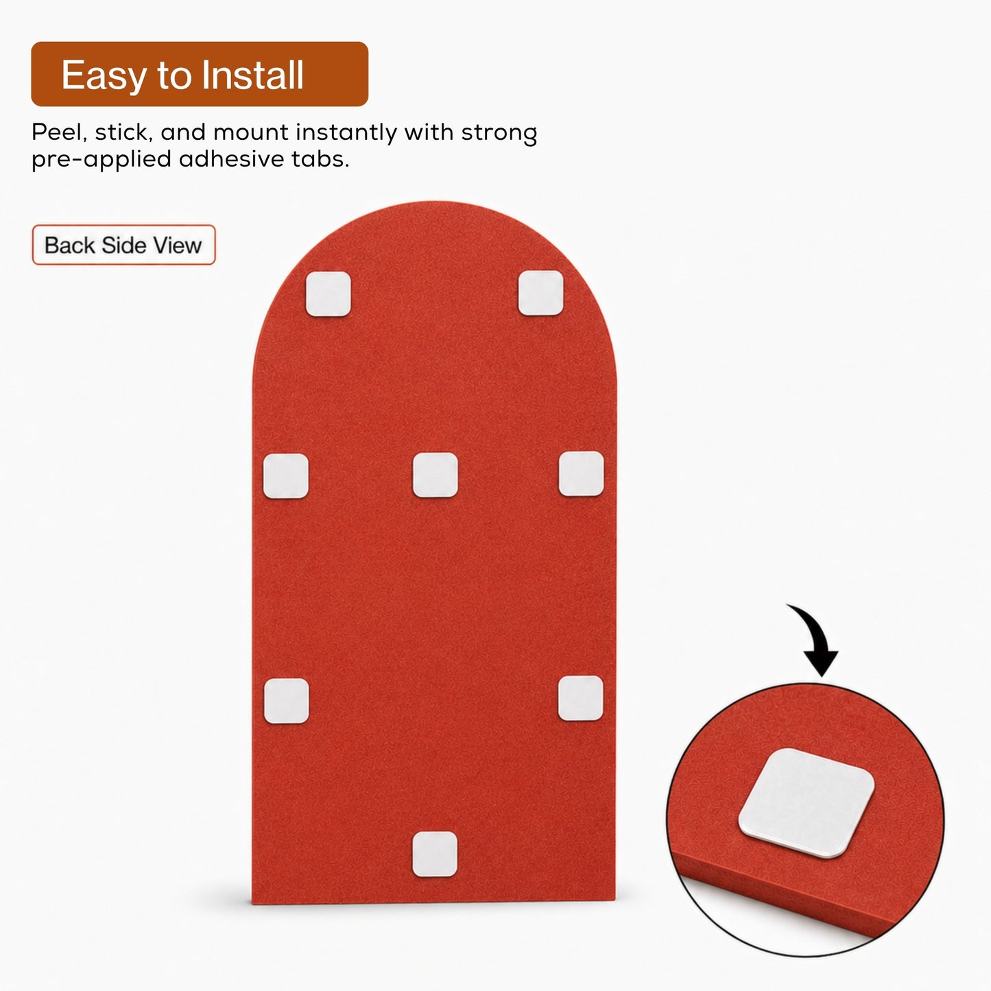 Arch PET Acoustic Panel | 4x2 feet | Rust