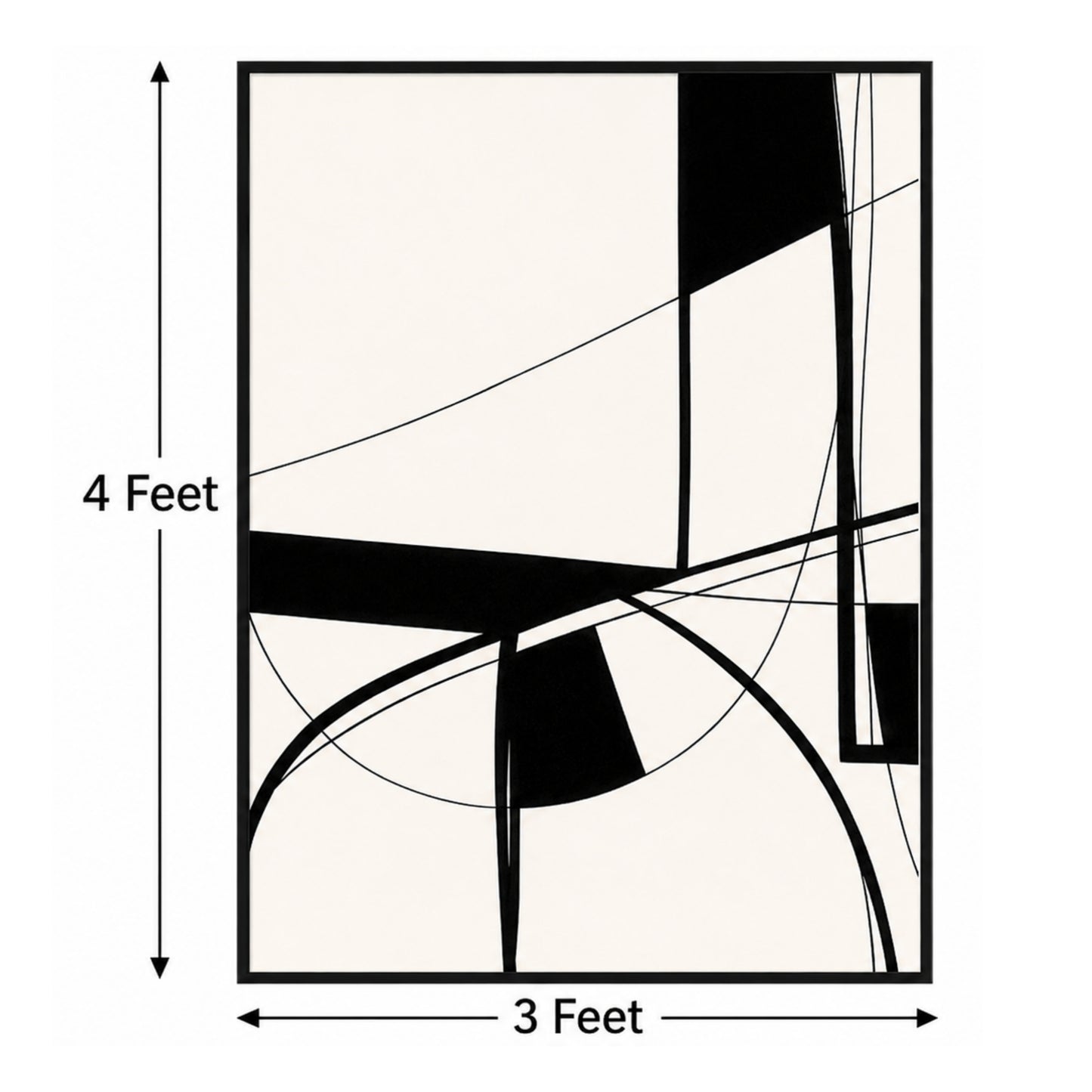 Monochrome Motion – Printed Canvas Felt Acoustic Panel (4 X 3)