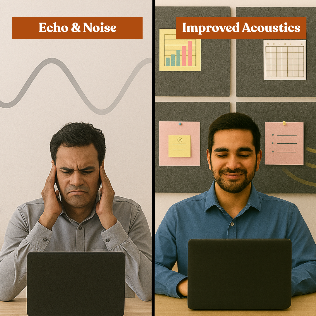 FeltPin Bulletin Board 30x30cm | Ash