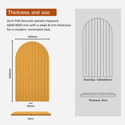 Arch PET Acoustic Panel | 4x2 feet | Camel