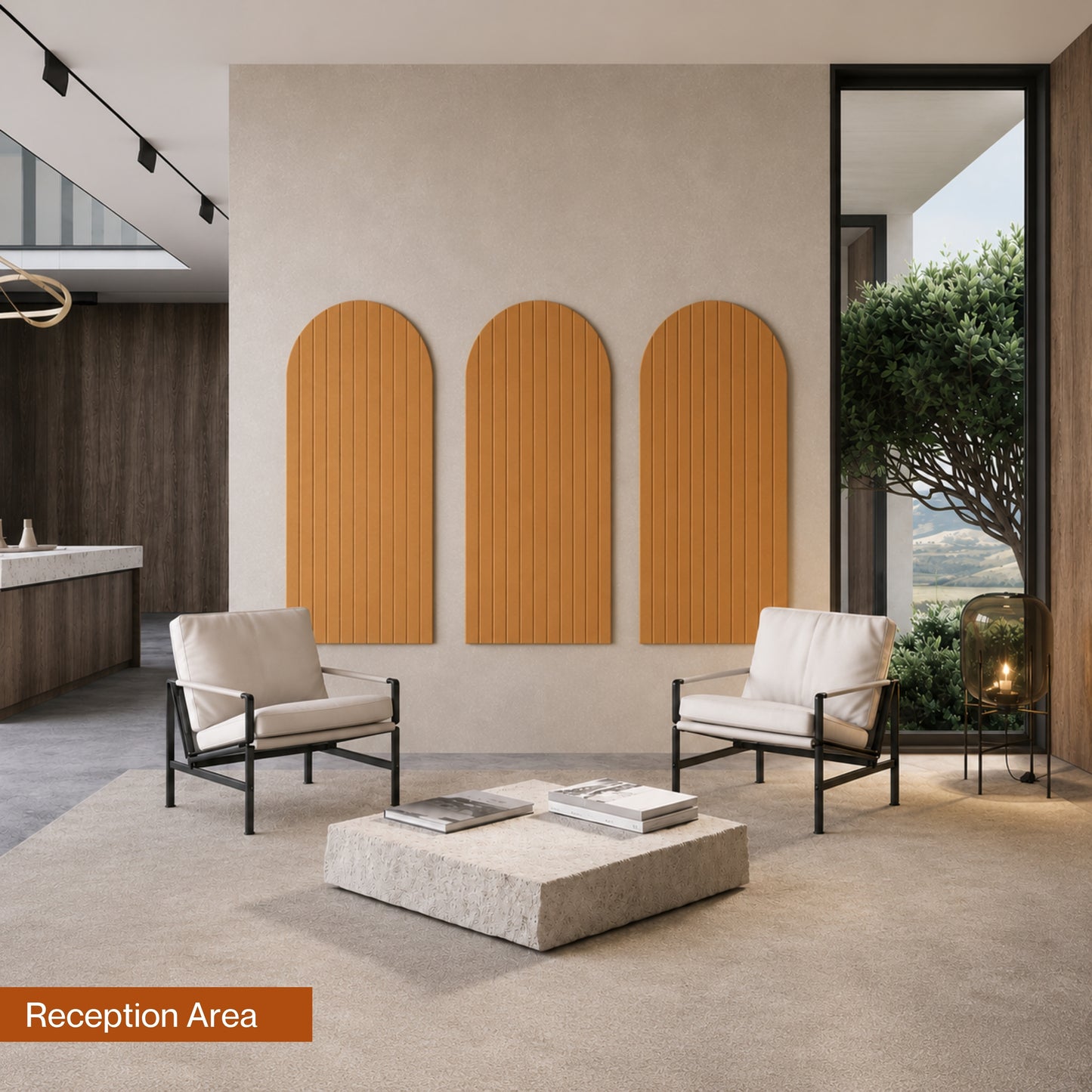 Arch PET Acoustic Panel | 4x2 feet | Camel