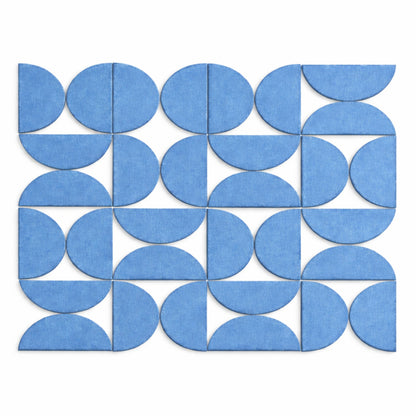 Semi-Circle Felt Acoustic Panels 48”x48” | Carolina | 32 Pcs