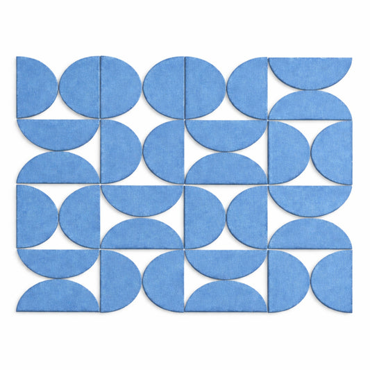Semi-Circle Felt Acoustic Panels 48”x48” | Carolina | 32 Pcs