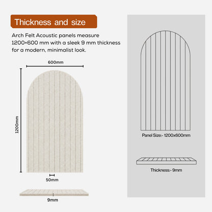 Arch PET Acoustic Panel | 4x2 feet | Pumice