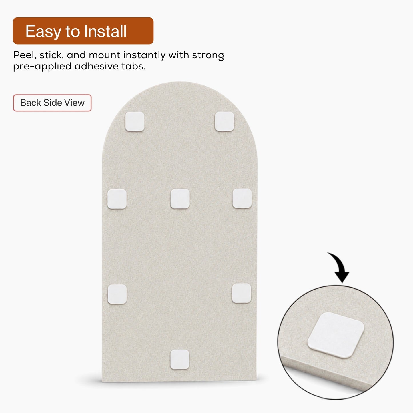 Arch PET Acoustic Panel | 4x2 feet | Pumice