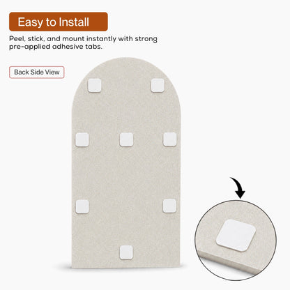 Arch PET Acoustic Panel | 4x2 feet | Pumice