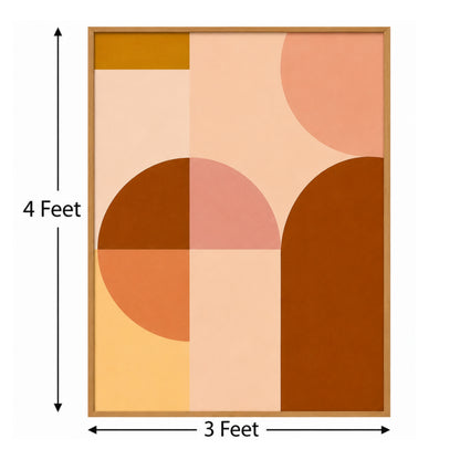 Terracotta Rhythm – Designer Canvas Felt Acoustic Wall Panel (4 X 3)