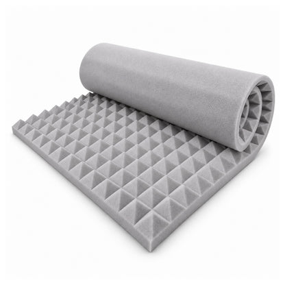 Pyramid Acoustic Foam 6x3, 2" inches Stone White used & refurbished
