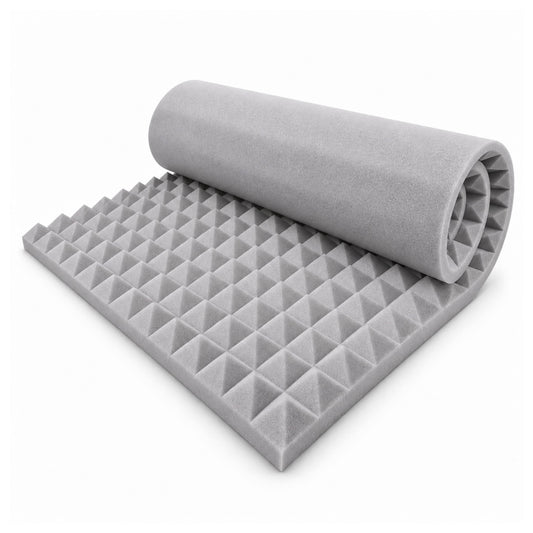 Pyramid Acoustic Foam 2”, 6x3 Ft, Stone White