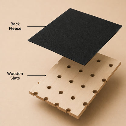 Acoustic Wooden Slats, MDF, 2440x128mm