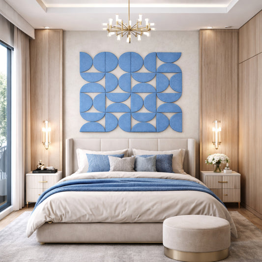 Semi-Circle Felt Acoustic Panels 48”x48” | Carolina | 32 Pcs