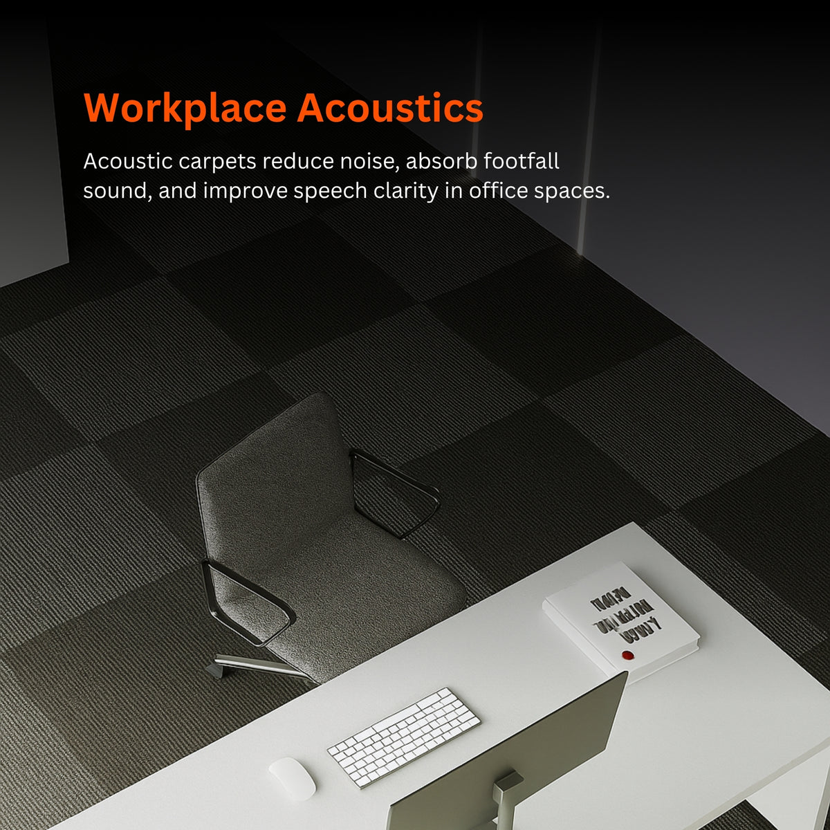 Acoustic Carpet Tiles | 50x50 cm | Davy's Grey | 64 Sq Ft