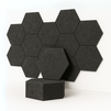 MMT Acoustix® HexaFelt Bevelled Acoustic Panels, Luxury Sound Absorbing Felt Wall Panels for Home, Office & Studios | VOC Free, 30×30 cm, NRC 0.90 | Pack of 7 | Ash