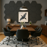 MMT Acoustix® HexaFelt Bevelled Acoustic Panels, Luxury Sound Absorbing Felt Wall Panels for Home, Office & Studios | VOC Free, 30×30 cm, NRC 0.90 | Pack of 7 | Ash