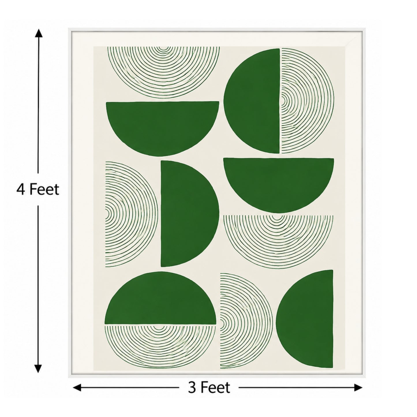 Emerald Rhythm – Luxury Canvas Felt Acoustic Panel (4 X 3)