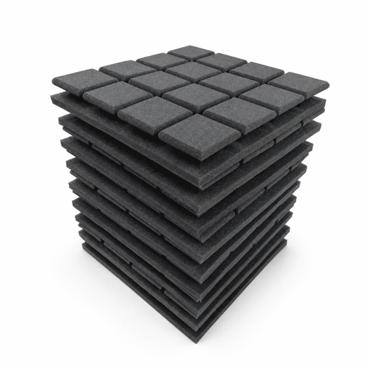 Turbo Acoustic Foam 1x1 ft, Charcoal Black