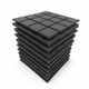 Turbo Acoustic Foam 1x1 ft, Charcoal Black