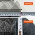 Pyramid Acoustic Foam Panel 2" | 1 X 1 Feet | Stone White & Pro Charcoal