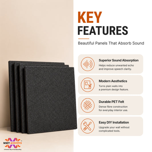 Felt PET Acoustic Panel | Office & Home Acoustics  | Ash