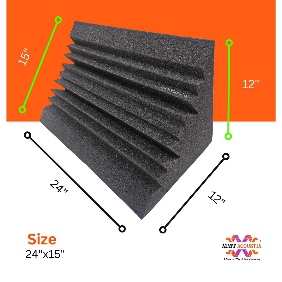 Mega 200 corner bass trap wedge profile side view