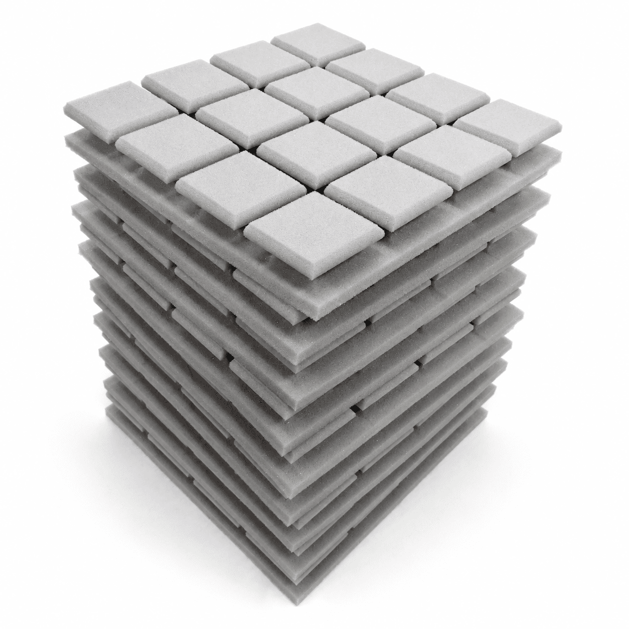 Turbo Acoustic Foam 1x1 ft, Stone White