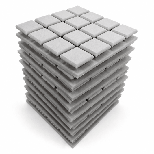 Turbo Acoustic Foam 1x1 ft, Stone White