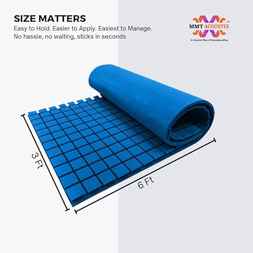 Turbo Acoustic Foam 6x3 ft, European Blue
