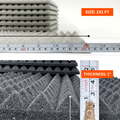 Pyramid Acoustic Foam Panel 1" | 1 X 1 Feet | Stone White & Pro Charcoal