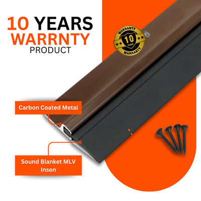 Door Seal Bottom Carbon Metal + Rubber Insulation 36" x 1.5"