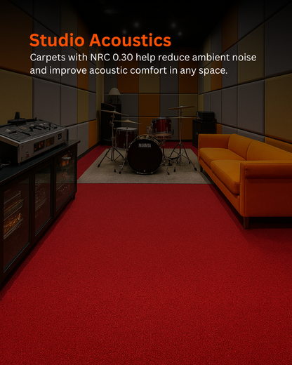 Acoustic Carpet Tiles - Red
