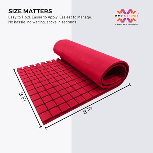 Turbo Acoustic Foam 6x3 ft, Flame Red