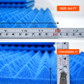 Pyramid Acoustic Foam Panel 1" | 1 X 1 feet | European Blue