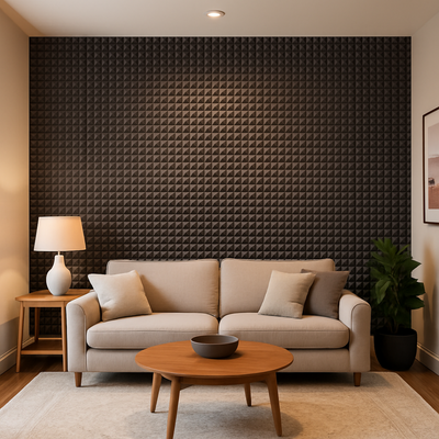 Pyramid Acoustic Foam Panel 2" | 1 x 1 Feet | Pro Charcoal