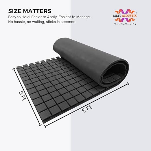 Turbo Acoustic Foam 6x3 ft, Charcoal