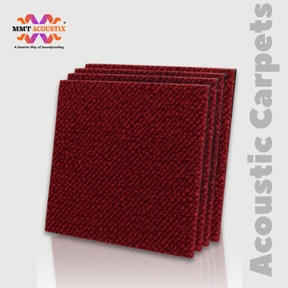 Acoustic Carpet Tiles | 50x50 cm | Red | 64 Sq Ft