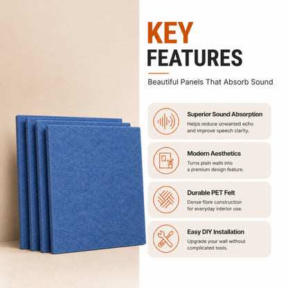 Carolina PET felt acoustic panel shown installed on a wall