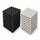 Pyramid Acoustic Foam 2”, 1x1 Ft, Charcoal Black + Stone White