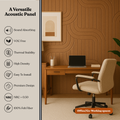 MMT Acoustix® Mirage Felt Acoustic Panels | Luxury Wall Acoustics with Premium Touch & Smooth CNC Grooves | 4x2 ft, 9mm Thick, NRC 0.50 | Soundproofing & Echo Control for Office, Living Room & Studio | Slide, Coorg