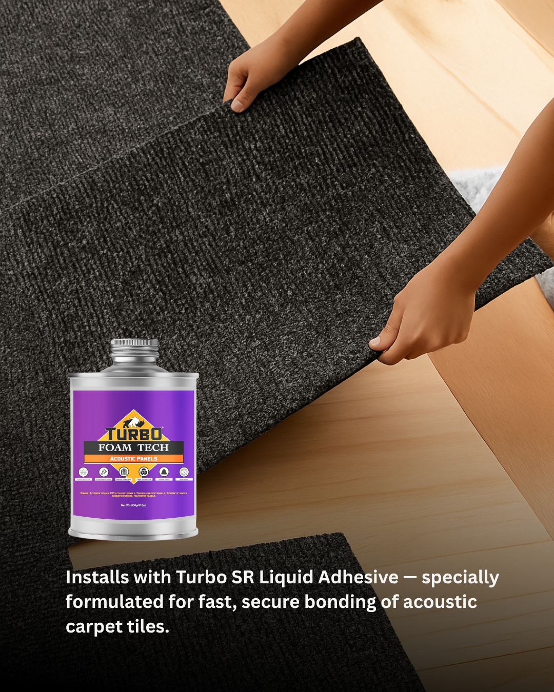 Acoustic Carpet Tiles - Davy's Grey