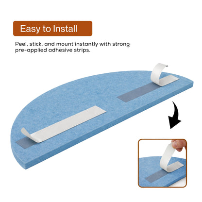 Semi-Circle Felt Acoustic Panels 48”x48” | Carolina | 32 Pcs