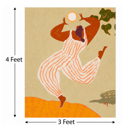 Sunlit Rhythm – Printed Canvas Felt Acoustic Panel (4 X 3)