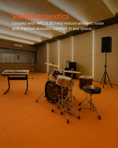 Acoustic Carpet Tiles -  Orange