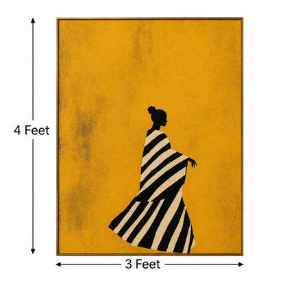 Golden Poise – Luxury Canvas Felt Acoustic Panel (4 X 3)