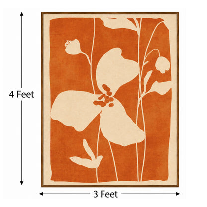 Terracotta Bloom – Designer Canvas Felt Acoustic Wall Panel (4 X 3)