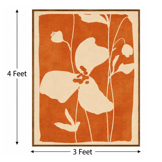 Terracotta Bloom – Designer Canvas Felt Acoustic Wall Panel (4 X 3)